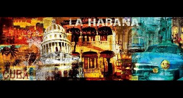 Kunstdruk Saskia Porkay - La Habana 100x35cm