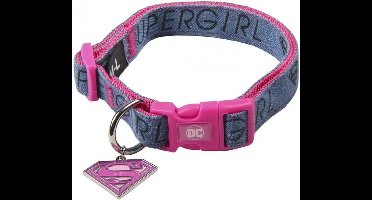 Honden Halsband SUPERGIRL - XS/S (Lengte 22-35cm - Breedte 1.5cm)