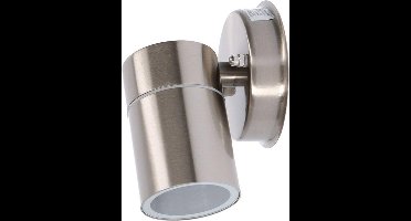 Aluminium wandlamp voor buiten met Zigbee GU10 spot - Rond