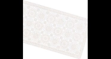 Tafelloper Amira vinyl 40x150cm ivoor