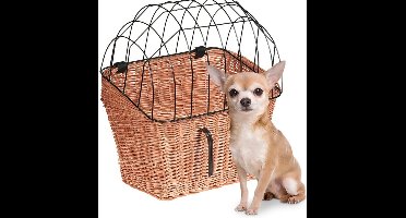 FLAMINGO - Hondenfietsmand - 45x38x47 - cm - wilgen