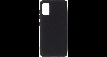 Shop4 - Samsung Galaxy A41 Hoesje - Zachte Back Case Mat Zwart