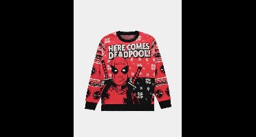 Marvel Deadpool - Knitted Kersttrui - 2XL - Rood