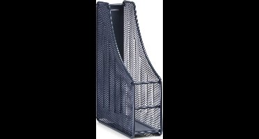 Antraciet grijze lectuurbak/tijdschriftenbak van draadmetaal/mesh 9 x 35 cm - Kantoorbenodigdheden - Bureau-accessoires - Lectuurbakken - Tijdschriftenbakken - Mesh kantoor/bureau benodigdheden