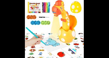 RVV® Tekenprojector - Kinder Tekenprojector - Tekenprojector Kinderen - Giraffe - Geel- 17cm x 17cm x 21cm