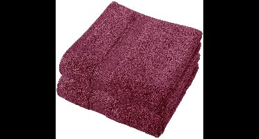 De Witte Lietaer Handdoek Stephanie Beet Red - Set 2 stuks - 50 x 100 cm - Rood - Katoen