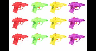 EDDY TOYS Waterpistool - 12 stuks - 11,5 cm – Klein en Licht Waterpistool – Ideaal voor Zomer, Tuin en Zwembad – Makkelijk te Vullen en Vast te Houden