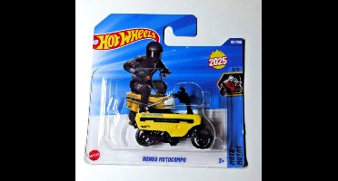 HOT WHEELS HONDA MOTOCOMPO BLACK YELLOW 181/250 HW MOTO MOTOS 3/5 SHORT CARD 2025