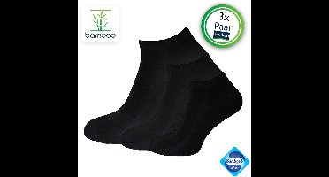 Bamboe enkelsokken Zwart (3 Paar) | Sokken heren | Sneakersokken Maat 39-42 - Gratis verzending