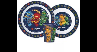 LEGO NINJAGO Elemental Kinderserviesset 3-delig – Bord, Kom en Beker
