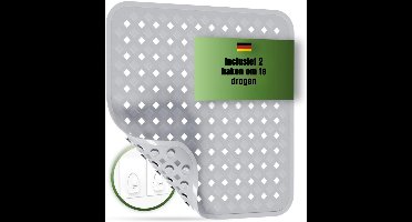 RVV® Badmat antislip voor in bad - Douchemat antislip voor douche - Badmat antislip - Grijs - 53cm x 53cm x 1cm