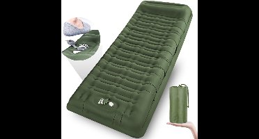 RVV® Luchtbed met Ingebouwde Pomp - Luchtbed met Pomp - Luchtbed - 12cm Dik - Groen - 19x65x12