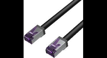 Flexline®-Patchkabel cat. 6A S/FTP, kurze Bauform, PIMF, schwarz, 0,25m