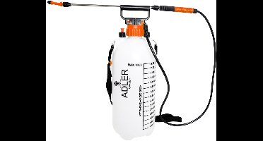 Drukspuit - Handmatige Druksproeier 8 Liter – Met Spuitlans 82 cm – Schouderriem – Tuinsproeier - Adler AD 6809