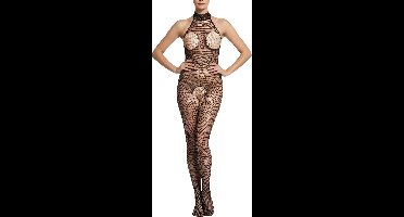longziming Zwarte Bodystocking Jumpsuit – One Size, Sexy Lingerie, Catsuit, Mesh Bodysuit voor Vrouwen