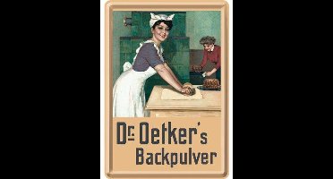 Dr Oetker's Backpulver Metalen Postcard 10  x 14 cm