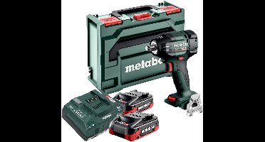 Metabo SSW 18 LTX 550 BL accu-slagmoersleutel 18 V 550 Nm borstelloos + 2x LiHDX accu 4,0 Ah + oplader + metaBOX