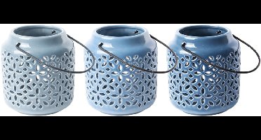 Esschert Design windlicht  blauw L13xB13xH15 cm