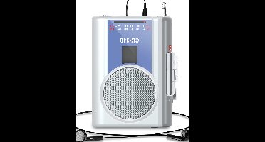 VIN® Discman - Diskman – Draagbare Cassette Speler - Compacte Walkman Met Grote Luidspreker en Hoofdtelefoonaansluiting