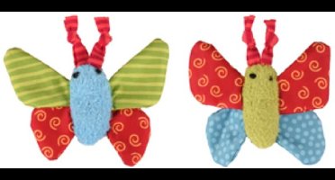 Flamingo - Kattenspeelgoed yowly vlinder - Multicolor - 9 cm