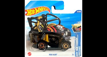 HOT WHEELS KICK KART BLACK GOLD 23/250 HW RIDE ONS PORTEURS 2/5 1:64 SHORT CARD