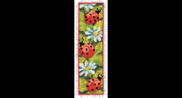 Vervaco - Bladwijzer kit - Lieveheersbeestjes - PN-0011283 - Borduren - Borduurpakket - Borduurpakket volwassenen - Borduurpakket kind