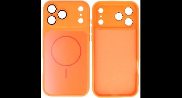 MagSafe Telefoonhoes – Shockproof Case met Camera Bescherming – Geschikt voor iPhone 17 Pro Max - Oranje