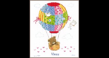Vervaco - Telpakket kit - Geboorte - Ballonvaart - PN-0147916 - Borduren - Borduurpakket - Borduurpakket geboorte - Borduurpakket volwassenen