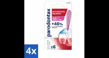 4 x Parodontax Interdentale Ragers Size 0 6 stuks per verpakking - Tandplak Verwijderen - Interdentale Borstels - Tandenreiniging - Tandvleesverzorging - Parodontax