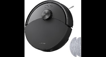 Roborock Q10 S5 Robotstofzuiger– 10000 Pa Zuigkracht–Dubbele Anti-klitfunctie–VibraRise 2.0-Systeem– 8 mm Dweillift– PreciSense LiDAR-navigatie–Obstakelvermijding– APP–Zwart-2 Dweilen