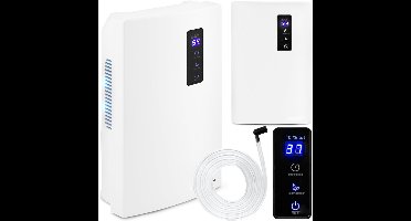 RVV® Luchtontvochtiger en luchtreiniger - Luchtontvochtiger slaapkamer - Luchtontvochtiger - Wit - ‎14cm x 24cm x 37cm