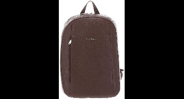 MANDARINA DUCK Leren rugzak met laptopvak Mellow Leather Backpack Milk Chocolate bruine