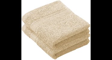 De Witte Lietaer Gastendoekje Stephanie Sand - 30 x 50 cm - 2 stuks - Beige - Katoen