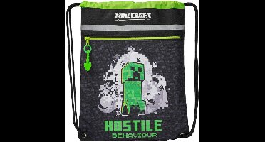 Minecraft - Gymtas – Luxe & High Quality – Met Ritsvak en Reflecterende Elementen – 42 x 32 cm – Creeper