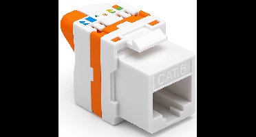 Netwerk keystone - Cat6 - LSA - RJ45 - Gereedschapsloos - Wit - Per stuk - Allteq