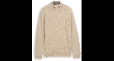 Tom Tailor - Heren pull - Maat L - Mannen - Bruin - katoen