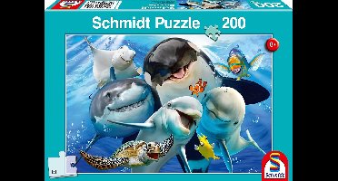 Schmidt Legpuzzel Onderwater Vrienden Karton Blauw 200 Stukjes