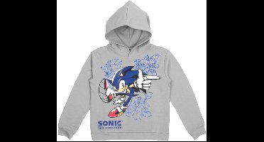 Sonic The Hedgehog Sweater - Hoodie - Grijs - Katoen - Maat 146/152
