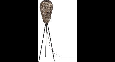 LED Vloerlamp - Torna Ziya - 1 Lichtpunt - E27 Fitting - Rond - Oud Brons - Metaal