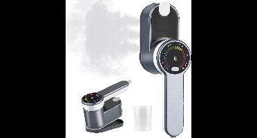 JVJH Mini draagbaar stoomstrijkijzer met 180° draaibare handgreep, LED-display, 1200 W, 5 stoomstanden, droog en nat strijken voor thuis en op reis