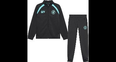 Manchester City Trainingspak Kinderen 2025/2026 - Maat 116 t/m 164 - Voetbalkleding - Sportkleding - Jongens & Meisjes - Zwart - Manchester City Fanshop