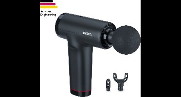 Beurer MG 89 CompactPower Professionele Massage Gun – Diepe Spiermassage – 10 mm Slagdiepte – 5 Snelheden – 3 Opzetstukken – USB-C – Stil – Spierherstel & Ontspanning – 3 Jaar Garantie