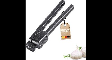 Westmark Knoflookpers - zwart - metaal - 15 cm - koken / keuken gerei - extra zware kwaliteit