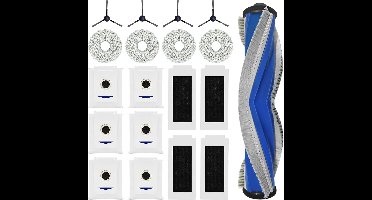 Cosensi - Accessoireset voor robotstofzuiger: rubberen borstel, filters, reinigingsdoeken, zijborstels, stofzakken.