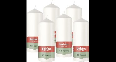 Bolsius - Gladde Stompkaarsen - 15cm - 6 stuks - Wit