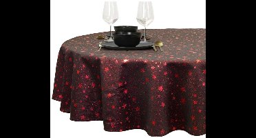 Kerst Tafelkleed - Tafelkleed Quin 170cm rond red