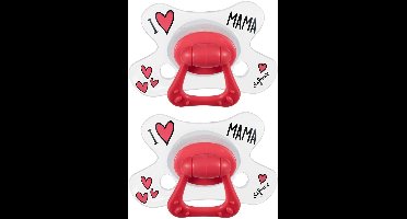 Difrax - Natural Fopspeen - 6+ Maanden - I Love Mama Speen - 2 st.