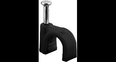 Goobay kabelklemmen met spijker | max. 8mm | 100 stuks | zwart