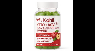 Kahil - Keto Appelazijn Gummies - Afslankpillen - Helpt bij Vetverbranding Detox en Energieboost
