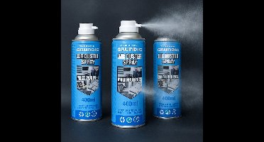 Grundig Air Dust Spray – 3 x 400 ml Spuitbus – Verwijdert Stof en Vuil uit Moeilijk Bereik – Perslucht Reiniger voor Elektronica en Apparatuur